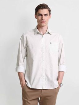 Arrow Sports - White Floral Print Long Sleeve Shirt