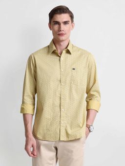Arrow Sports - Yellow Floral Print Regular Shirt