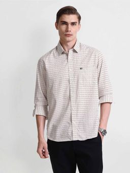 Arrow Sports - Off White Long Sleeve Slim Fit Shirt