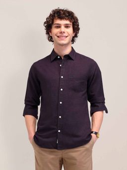 U.S. POLO ASSN. - Purple Poplin Tailored Fit Shirt