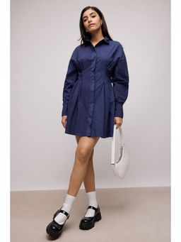 FREAKINS - Navy Blue Cotton Summer Dress