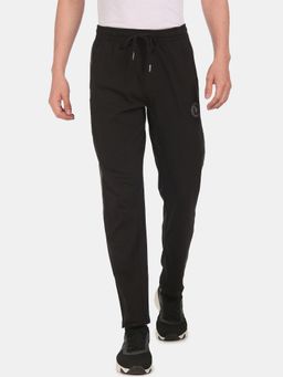 U.S. POLO ASSN. - Men Black I669 Comfort Fit Solid Cotton Polyester Lounge Pants Black
