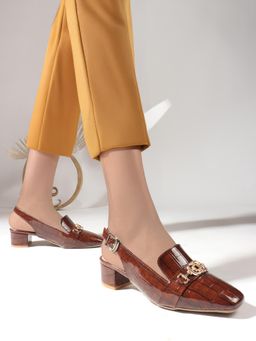 ELLE - Women's Studded Double-Strap Sandal Heels