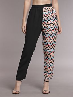 KASSUALLY - Multi Colour Printed Retro Trouser