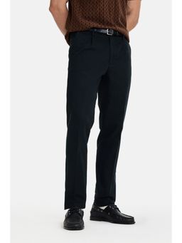 Snitch - Black Solid Slim Formal Trouser For Men