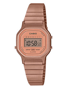 Casio - Vintage LA-11WR-5ADF Rose Gold Digital Dial Rose Gold Stainless Steel Band D217