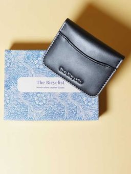 The Bicyclist - Black Slim Minimalist Card Wallet