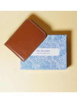 The Bicyclist - Classic Bifold Card Wallet In Tan