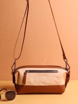 The Bicyclist - Off-White Leather & Canvas Dopp Kit Pouch