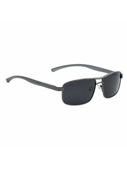 ROYAL SON - Black Polarized Retro Rectangle Sunglasses