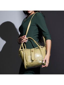 Pearlure - Paula Women Italian Vegan Leather Lemon Handbag (Set of 2)