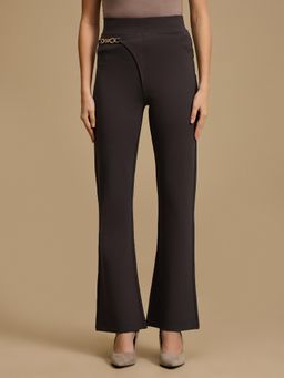 Kazo - Roman Boot Cut Fit Grey Solid Jeggings