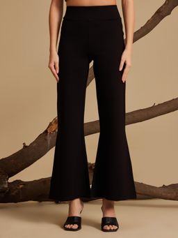 Kazo - Jenna Boot Cut Black Solid Jeggings