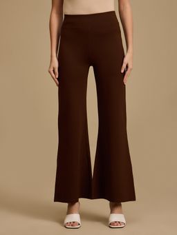 Kazo - Jenna Boot Cut Brown Solid Jeggings