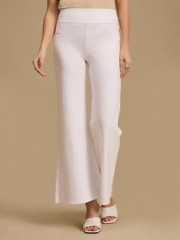 Kazo - Jenna Boot Cut White Solid Jeggings