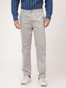 Lee - Men Grey Cotton Lycra Mid Rise Chino Pant