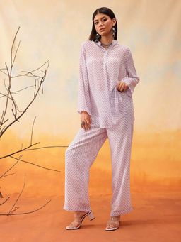 INDO STREET - Purple Printed Co-Ord Set