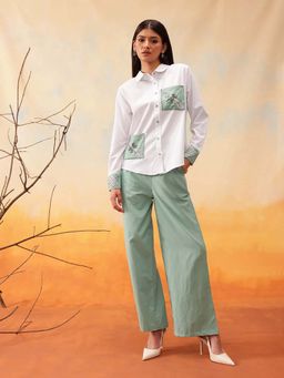 INDO STREET - Green Delta Embellished Co-Ord Set