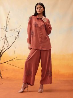 INDO STREET - Rust Embellished Co-Ord Set