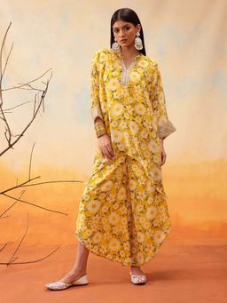 INDO STREET - Yellow Floral Printed Co-Ord Set