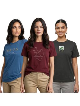 Nobero - Printed Regular Fit T-Shirt (Pack Of 3)