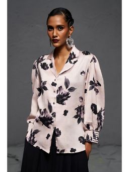 Sheczzar - Pink Floral Satin Top