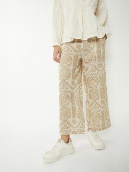 max - Beige Women Printed Palazzo