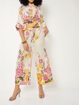 max - White Women Floral Print Palazzo