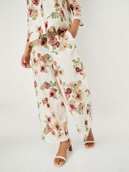 max - Off White Women Floral Print Palazzo