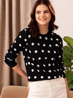 STREET 9 - Black Polka Dot Sweater