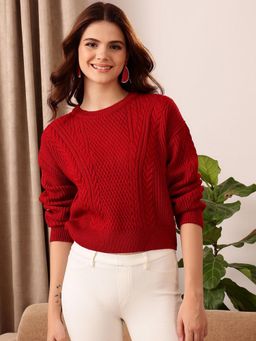 STREET 9 - Red Acrylic Sweater