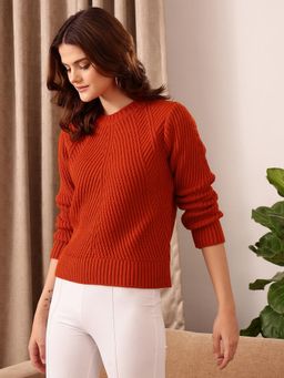 STREET 9 - Rust Acrylic Sweater