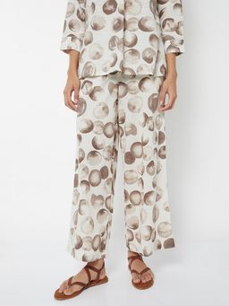 max - Off White Women Printed Palazzo