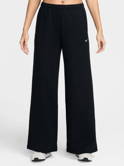 Nike - Women Studio Fleece Medium Weight Mid-Rise Wide-Leg Tackpant