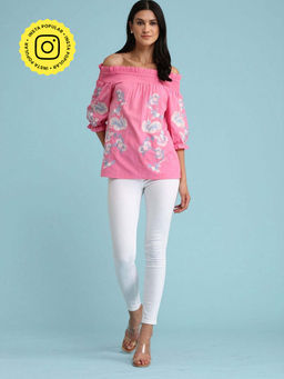 BOHO-CHIC By Sukriti Jain - Pink The Riviera Boho Exclusive Blouse