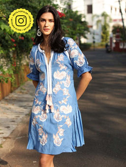 BOHO-CHIC By Sukriti Jain - Blue The Riviera Boho -exclusive Dress