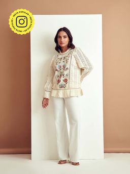 BOHO-CHIC By Sukriti Jain - Cream The Springtime Blouse
