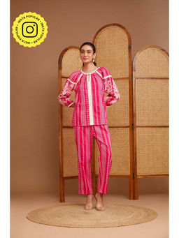 BOHO-CHIC By Sukriti Jain - Pink The Iva Co-ord (Set of 2)