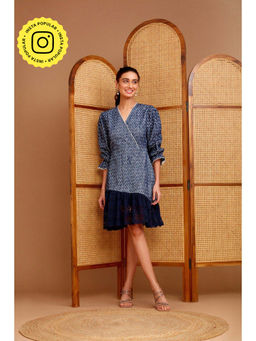 BOHO-CHIC By Sukriti Jain - Navy Blue Broderie Anglaise Dress