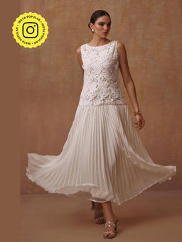 BOHO-CHIC By Sukriti Jain - White Classic Lace Maxi Dress