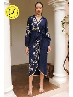 BOHO-CHIC By Sukriti Jain - Blue Drop Dead Gorgeous Wrap Dress