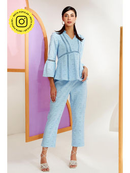 BOHO-CHIC By Sukriti Jain - Blue The Boho Chic Broderie Top