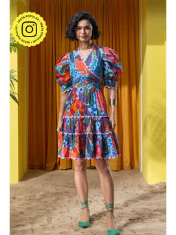 BOHO-CHIC By Sukriti Jain - MultiColour Vibrant And Striking Layered Dress