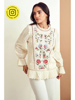 BOHO-CHIC By Sukriti Jain - Cream The Springtime Top