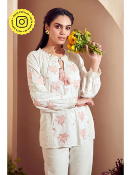 BOHO-CHIC By Sukriti Jain - Pink Soft Pastel Bouquet Top