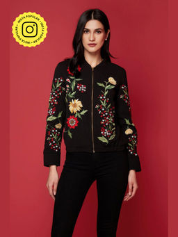 BOHO-CHIC By Sukriti Jain - Daintly Embroidered Bomber Jacket