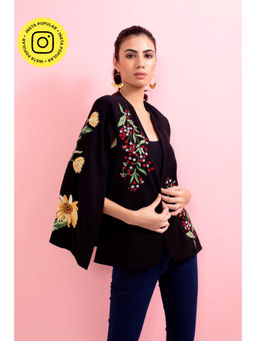 BOHO-CHIC By Sukriti Jain - Daintly Embroidered Cape Jacket