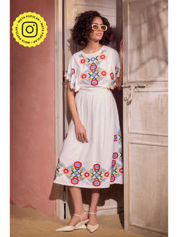 BOHO-CHIC By Sukriti Jain - White Capri Midi Dress