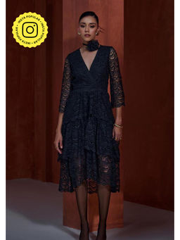 BOHO-CHIC By Sukriti Jain - Black The Laila Midi Dress