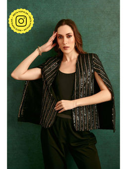 BOHO-CHIC By Sukriti Jain - Womens Hand Embellished All About Sparkles Cape
